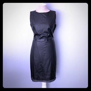 T Tahari Black Faux Leather Neala Dress NWT Size 8